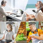 COMLIFE Portable Neck Fan, 5000mAh Rechargeable Battery Powered, 3 Speeds - Image 7