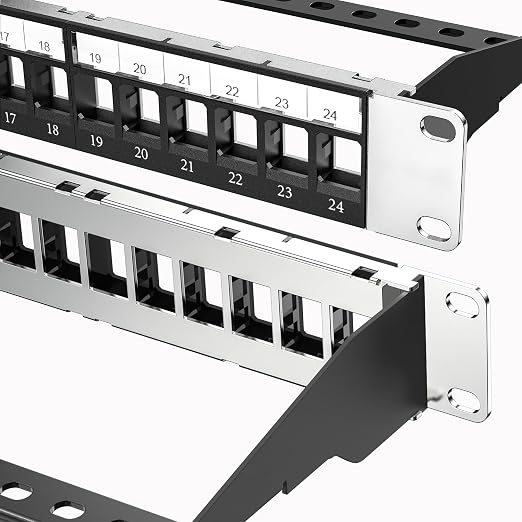 Jadaol 24 Port Blank Patch Panel, 1U 19inch Rack/Wall Mount Patch Panel by WespecializeinEthernetcablesandrelatedperipheralproducts