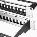Jadaol 24 Port Blank Patch Panel, 1U 19inch Rack/Wall Mount Patch Panel by WespecializeinEthernetcablesandrelatedperipheralproducts
