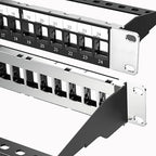 Jadaol 24 Port Blank Patch Panel, 1U 19inch Rack/Wall Mount Patch Panel by WespecializeinEthernetcablesandrelatedperipheralproducts
