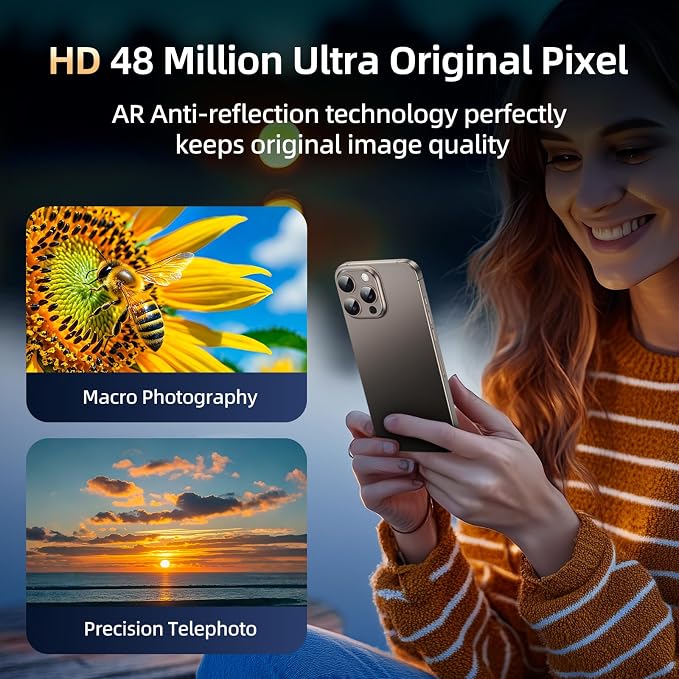 Compatible with iPhone 16 Pro Camera Lens Protector, 9H Metal Tempered Glass - Image 3