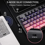 Redragon K728 PRO 80% Wireless Gasket Gaming Keyboard, 3-Mode 87 Keys TKL - Image 2