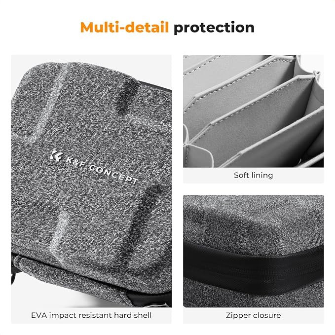 K&F Concept 10 in 1 Lens Filter Case, Hard Shell Camera Filter Pouch Up to 95mm - Image 3