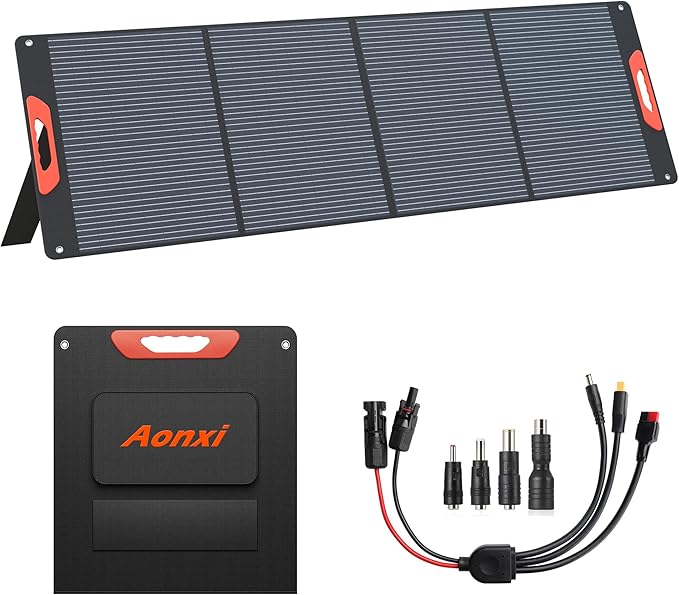 240W Portable Solar Panels for Power Station, 23.5% High Efficiency, 240 Watt by Aonxi