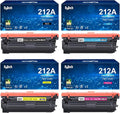 212A Toner Cartridge 4 Pack, for HP 212X W2120A Toner Cartridge for HP Color by RitoTech