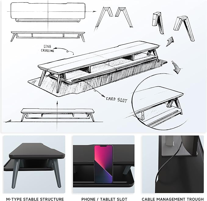 Fenge Dual Monitor Stand, Monitor Stands Riser - Image 4