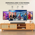 2.2ch 100W Sound Bar for Smart TV, 2-in-1 Detachable Bluetooth 5.3 Speaker - Image 4