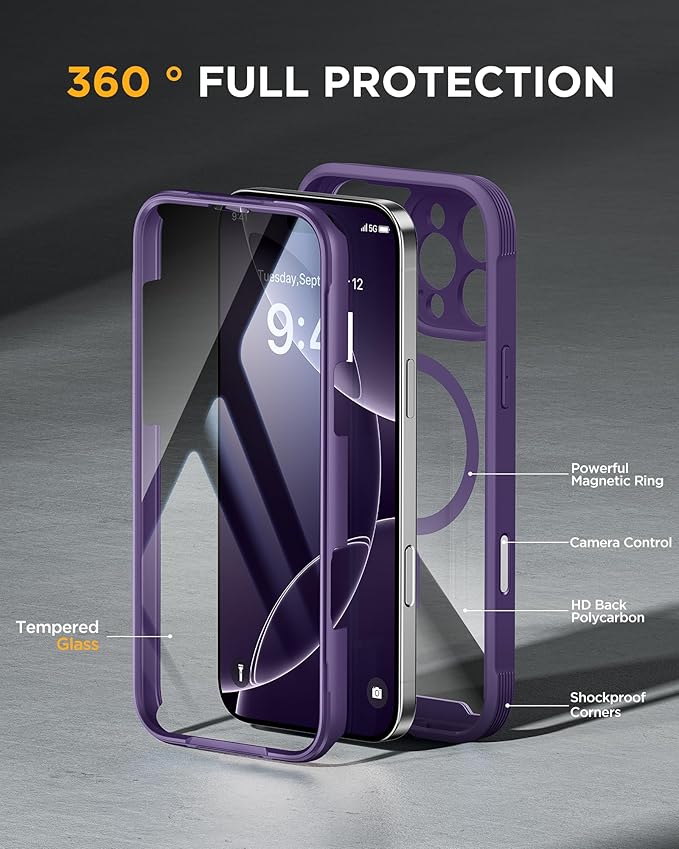 Miracase Designed for iPhone 16 Pro Max Case 6.9'' Full-Body Phone case - Image 2