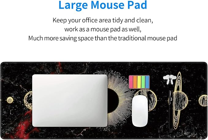 Galaxy Planet Large Mouse Pad, Gaming Keyboard Desk Pad, Extended Mouse Mat - Image 8