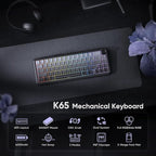 RedThunder K65 Wireless Mechanical Gaming Keyboard, Trip-Modes Connection - Image 2