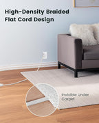 SURAIELEC Flat Extension Cord 3FT, 360° Rotating Flat Plug Extension Cord - Image 6