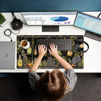 Desk Mat Green Plants Mouse Pad Gaming Mat Dark Keyboard Mat, Long Mouse Mat - Image 7