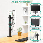 WALI Single Monitor Mount for 1 Computer Screen up to 42 inch, Fully Adjustable - Image 5