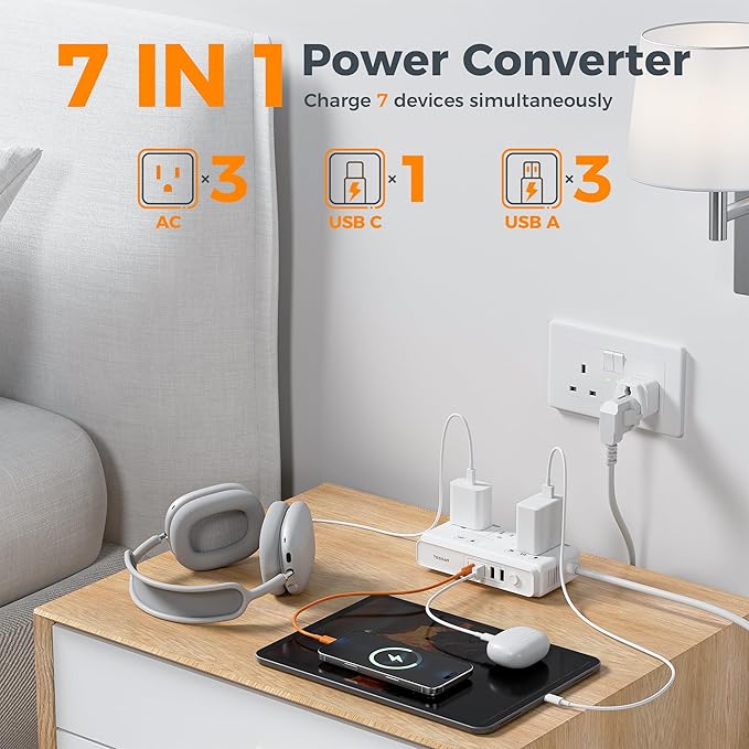 TESSAN Voltage Converter US to Europe, 220 to 110 Voltage Converter, Universal - Image 4