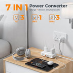TESSAN Voltage Converter US to Europe, 220 to 110 Voltage Converter, Universal - Image 4