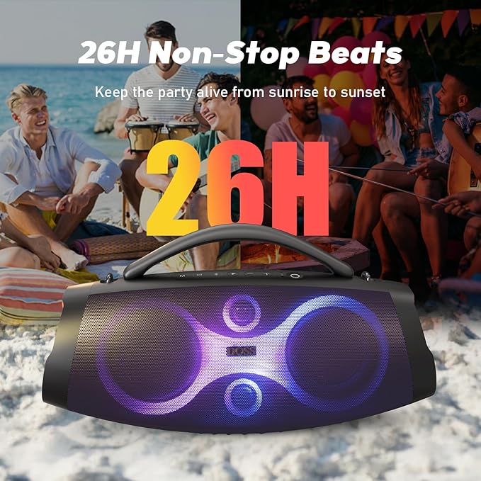 DOSS Extreme Boom Pro D200 240W Peak Outdoor Speaker, Punchy Bass, 26H Playtime - Image 4