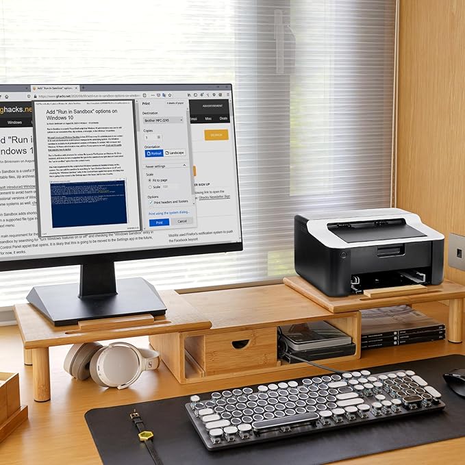 Dual Monitor Stand Riser with Drawer - Image 8