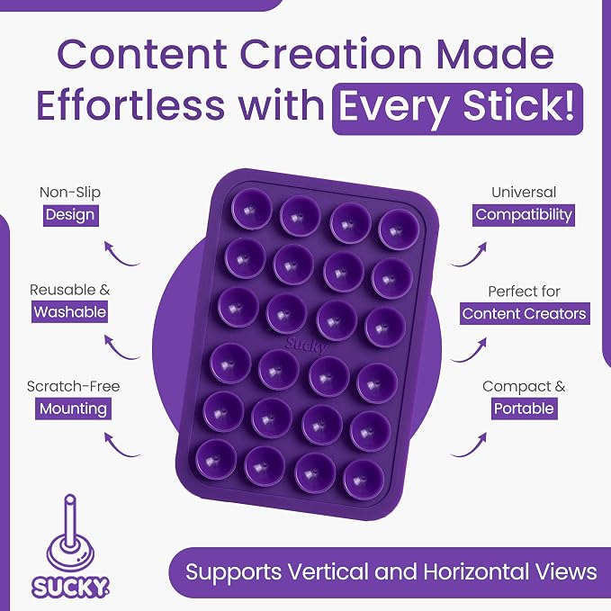 SUCKY Silicone Suction Phone Case Adhesive Mount - Image 4