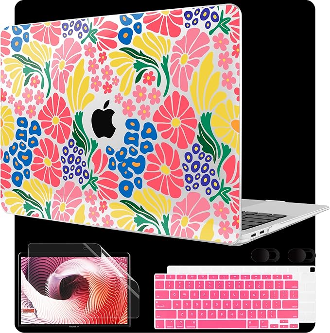 MEEgoodo for MacBook Air 13 inch Case 2021 2020 2019 2018 Released A2337 M1 by MEEgoodo