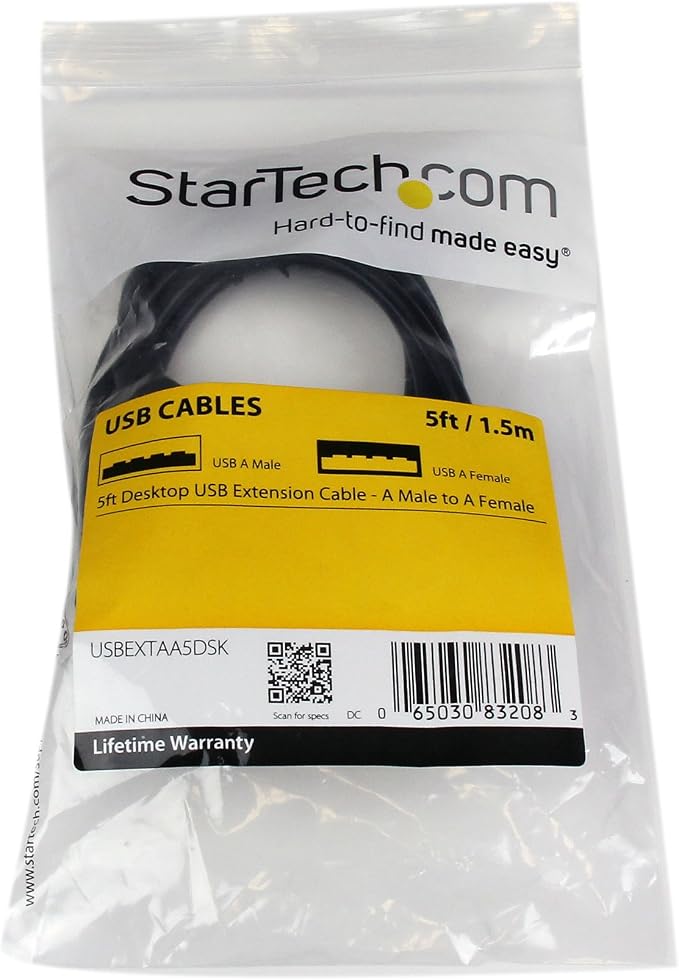 StarTech.com 5ft USB 2.0 Extension Cable - Image 4