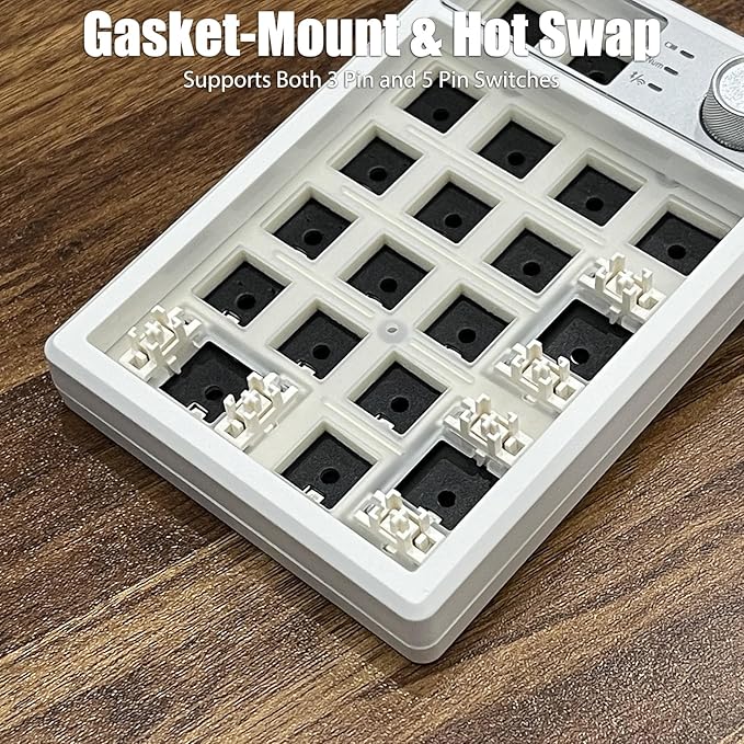 Wireless Mechanical Numpad Barebones Kit, Gasket Programmable Macro Numeric - Image 4