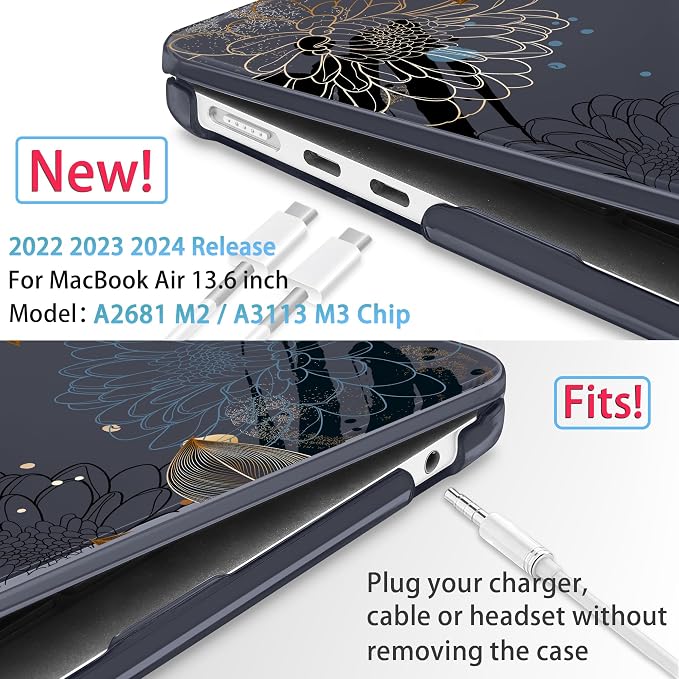 Mektron for 2025 M4 MacBook Air 13.6 Inch A3240 Case Fits 2023 A2681 M2 2024 - Image 2