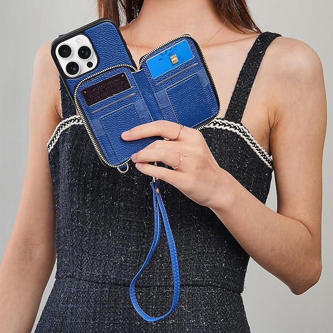 ZVE for iPhone 15 Pro Max Wallet Case, Card Holder Phone Purse for Women - Image 4