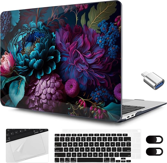 MEEgoodo for MacBook Air 13.3 inch Case 2021 2020 2019 2018 A2337 M1 A2179 A1932 by MEEgoodo