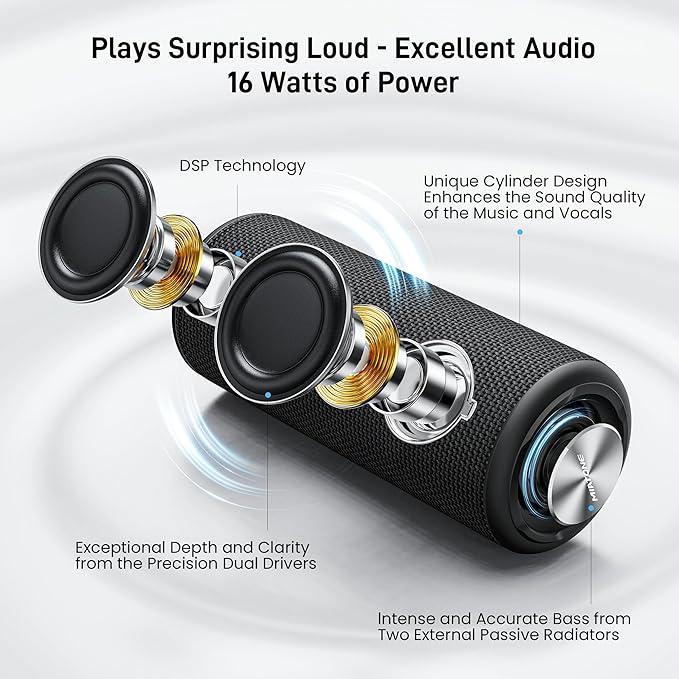 MIATONE Boombox Outdoor Portable Bluetooth Speaker Waterproof Wireless Speakers - Image 2