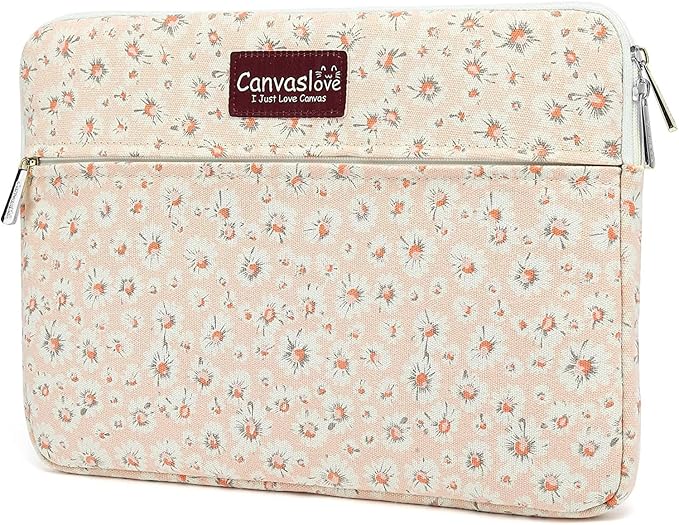 Canvaslove Pink Chrysanthemum Laptop Sleeve Case Bag Cover by Canvaslove