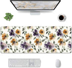Watercolor Floral Large Mouse Pad, Gaming Keyboard Desk Pad, Extended Mouse Mat - Image 2
