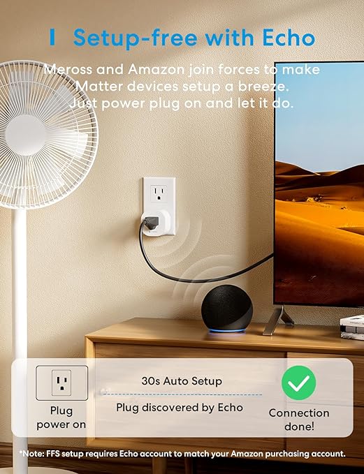 meross Matter Smart Plug Mini, FFS Easy Setup, 100% Privacy Smart Outlet - Image 3