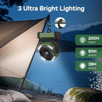 KITWLEMEN Camping Fan with Light - 20000mAh Rechargeable Battery Fan - Image 4