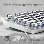 EWEADN TK100 Typewriter Style Wired Mechanical Keyboard, 104 Keys Aesthetic - Image 2