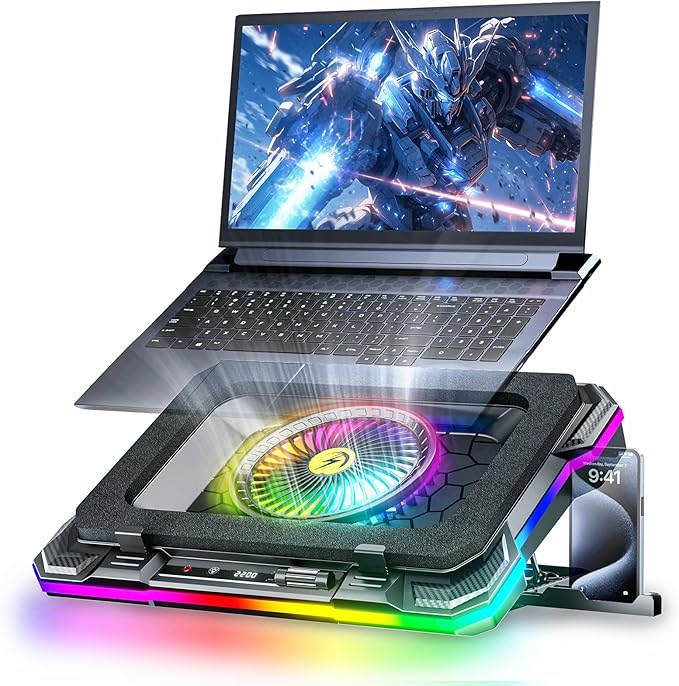KeiBn Gaming Laptop Cooling Pad, Laptop Fan Cooling Pad by KeiBn-BornforyouBurntoever