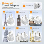 TESSAN Voltage Converter US to Europe, 220 to 110 Voltage Converter, Universal - Image 2