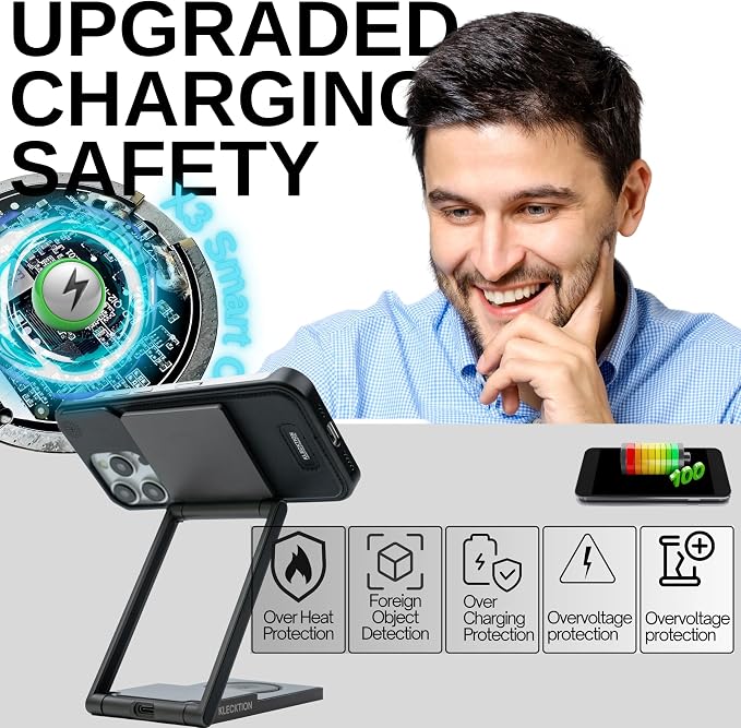 3 in 1 Wireless Charging Station, iPhone 16 15 14 15W Fast Charging Station - Image 5