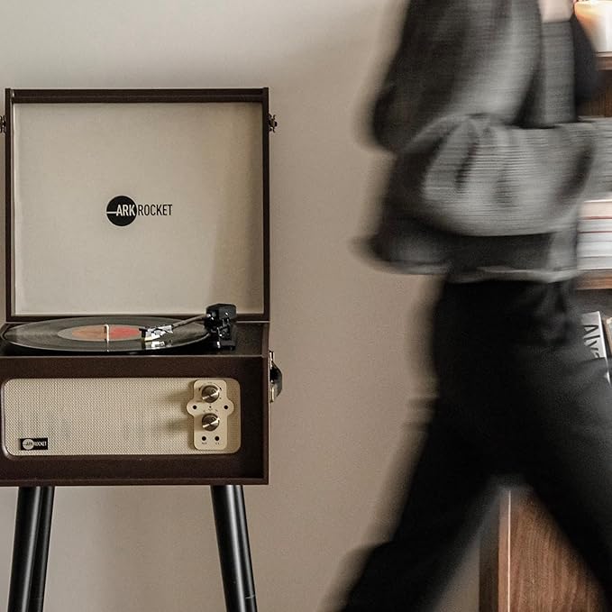 Arkrocket Discovery II 3-Speed Bluetooth Record Player Retro Console Turntable - Image 5