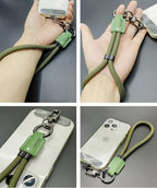 Handmade Cowhide Leather Phone Wrist Strap, Universal Adjustable Key Lanyard - Image 2