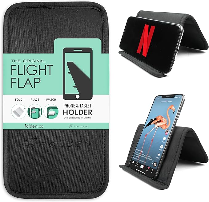Folden Airplane Phone Holder, Flexible Tablet and Cell Phone Holder, Folding by FlightFlapbyFolden