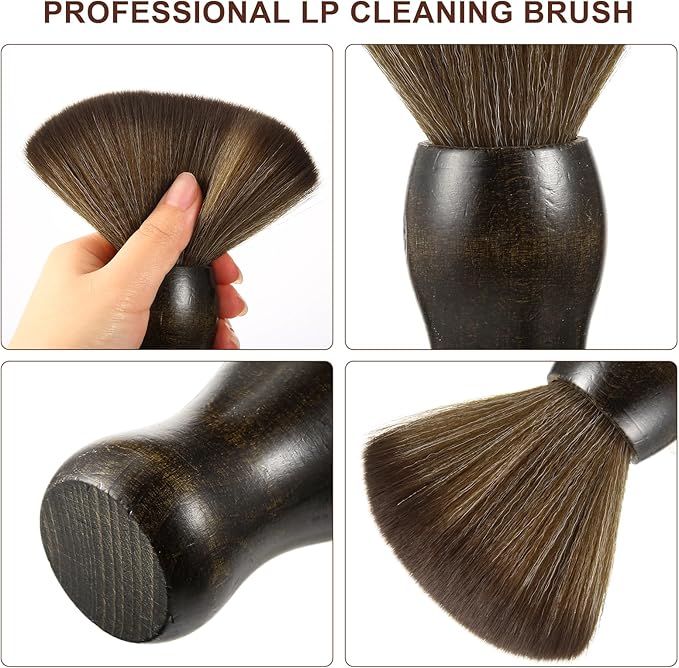 2 Pack Vinyl Turntable Wood Record Cleaning Brushes, Anti-Static Record Brush - Image 5