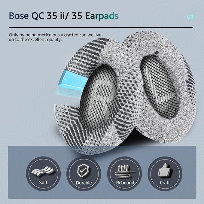 Cooling-Gel QuietComfort 35 / QC35 ii Replacement Ear Pads - Image 3