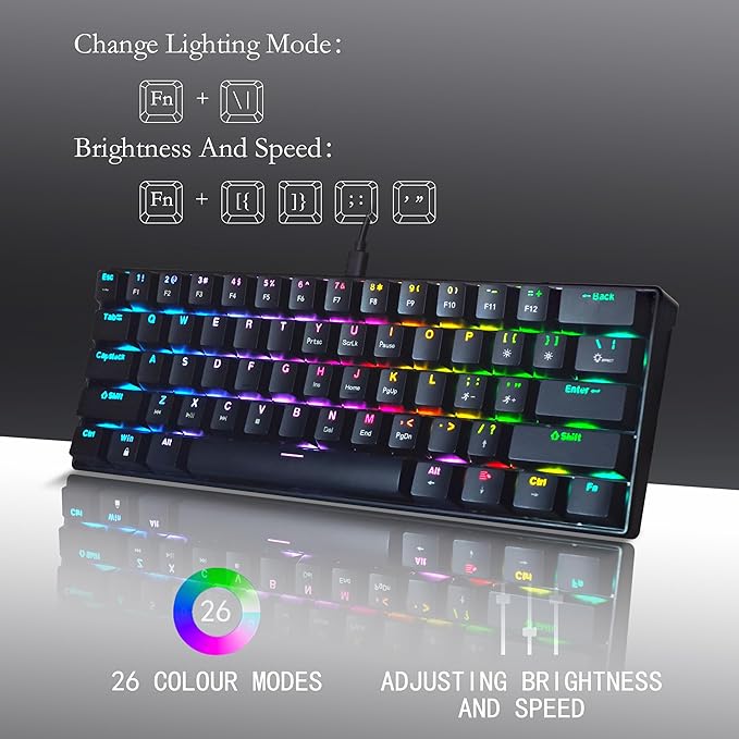 Mechanical Keyboard, 60% Mechanical Gaming Keyboard - Image 6