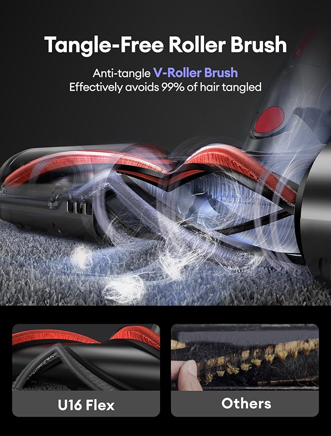 Ultenic Cordless Vacuum Cleaner, 550W/50Kpa, 60Mins Runtime, 180°Bendable Wand - Image 6