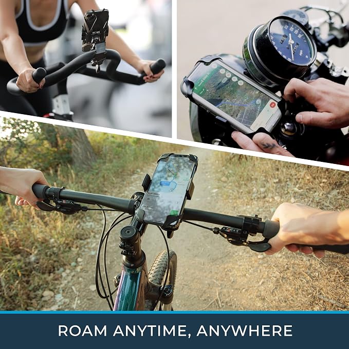 Roam Universal Black Net Bike Phone Mount Holder, 360° Rotation Hands Free Cell - Image 9