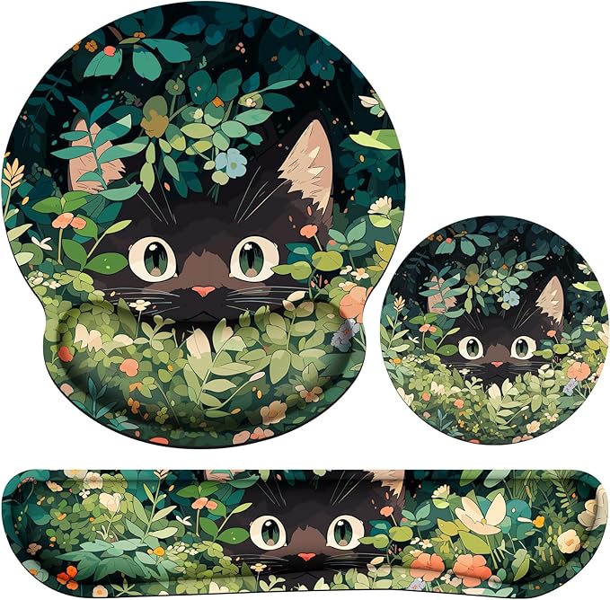Ergonomic Keyboard Wrist Rest, Mouse Pad by QOMOLAMA