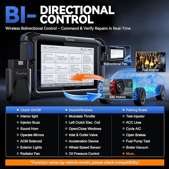 Bidirectional Scan Tool VDIAGTOOL VD70S, 2025 Wireless OBD2 Scanner Diagnostic - Image 3