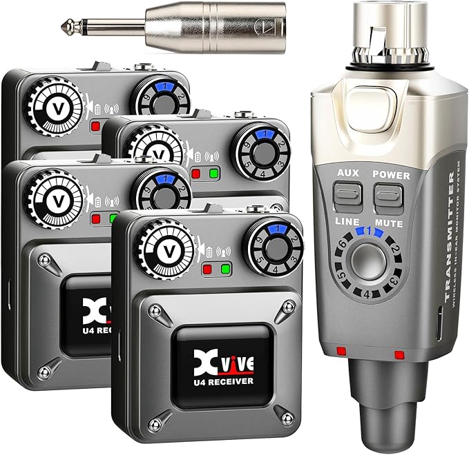 Xvive U4R4 Wireless in-Ear Monitor System Professional IEM System, 1 by Xvive