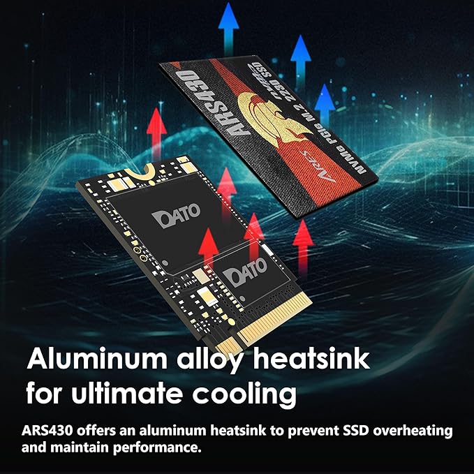 DATO M.2 2230 SSD 1TB, PCIe Gen 4x4 NVMe Internal Solid State Drive - Image 2