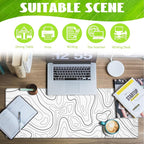 Desk Mat, Topographic Contour Large Gaming Mouse Pad - Image 3